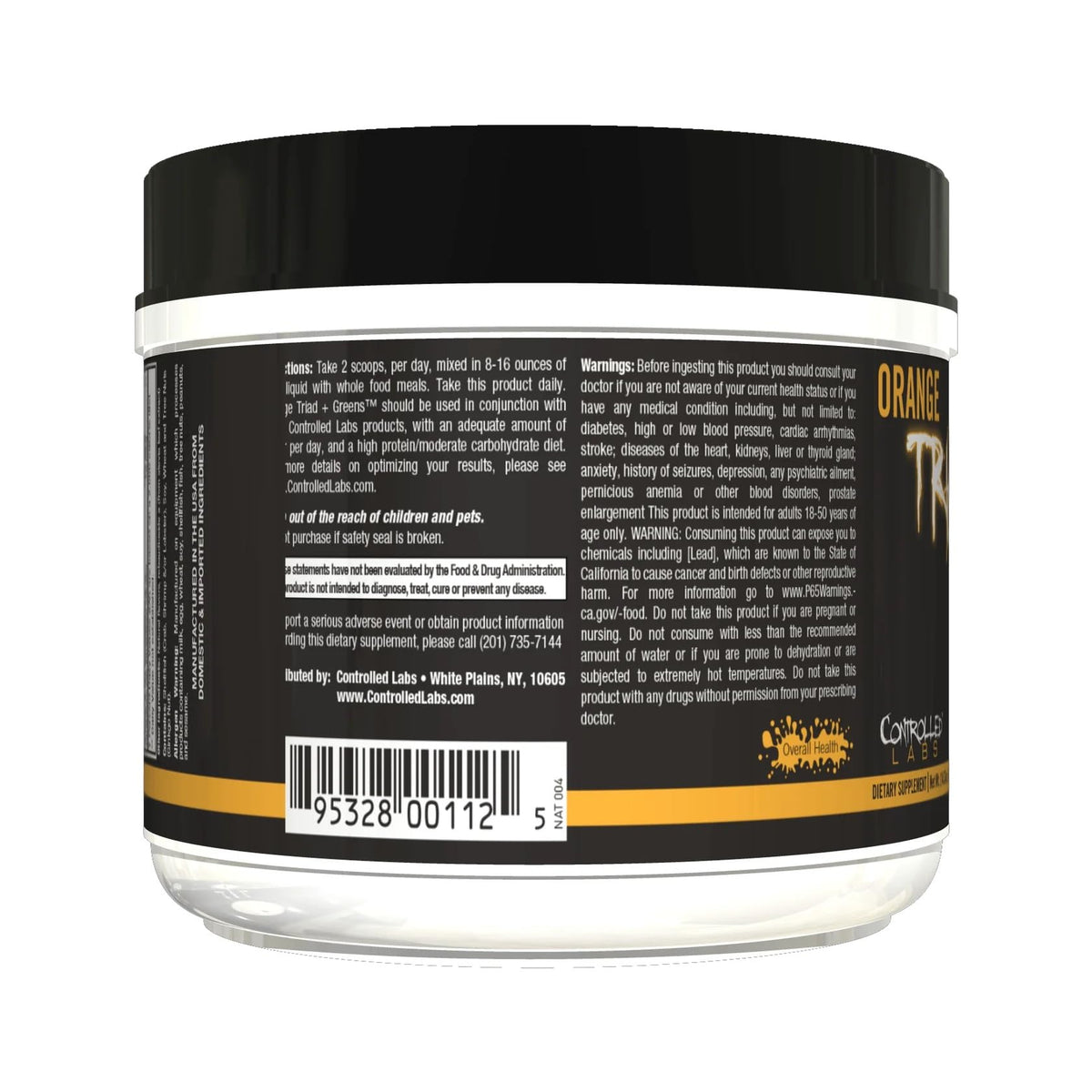 CONTROLLED LABS Orange Triad + Greens en contexte de prise