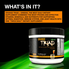 CONTROLLED LABS Orange Triad + Greens Poudre Multivitamine 30serv en situation d'utilisation