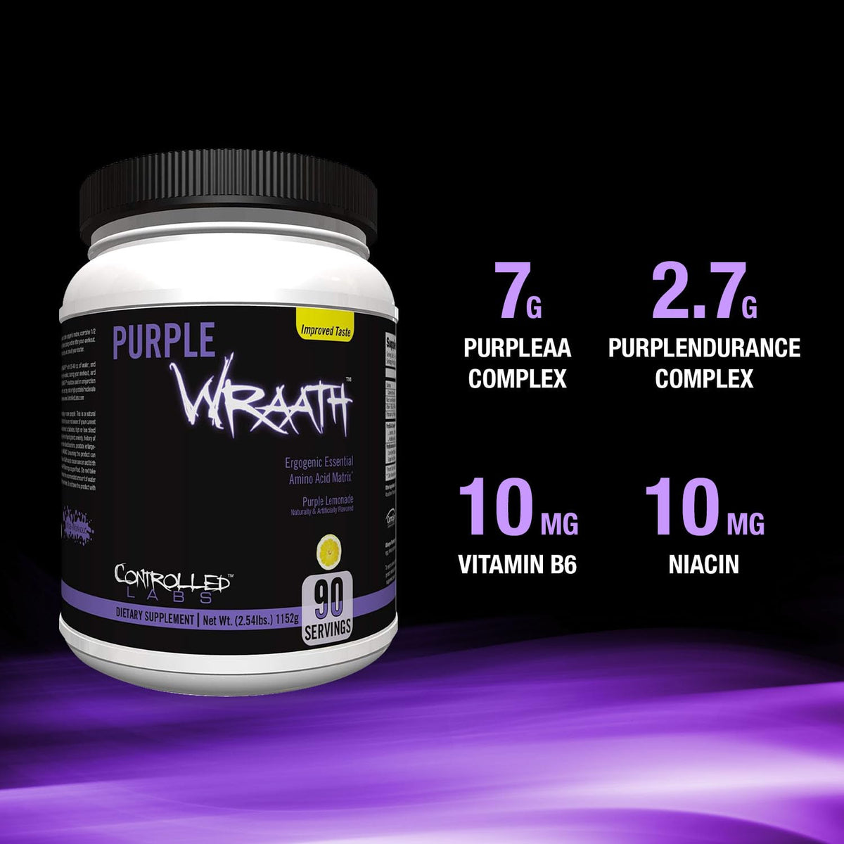 CONTROLLED LABS Purple Wraath complément en poudre dans un shaker