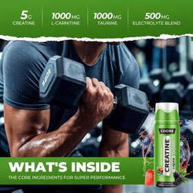 COORE Créatine Monohydrate Liquide 5000mg avec composition détaillée