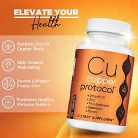 Copper Protocol Compléments Alimentaires au Cuivre 90 Capsules vue de côté