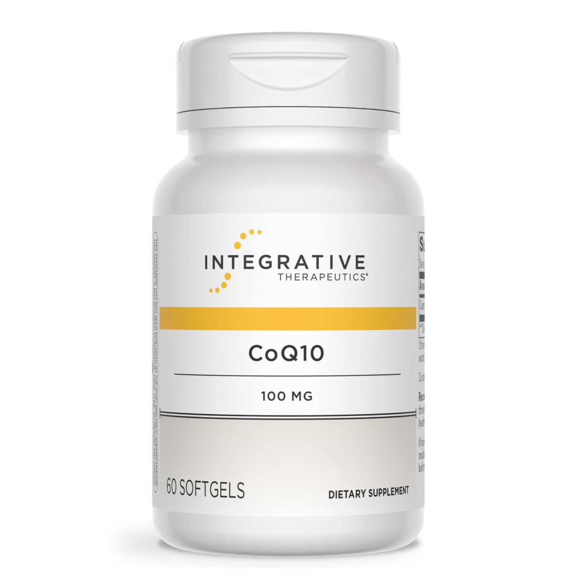 CoQ10 100mg d'Integrative Therapeutics gélules molles face