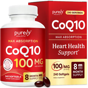 CoQ10 100mg Purely Holistic gélules softgels vue de face