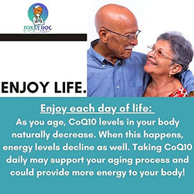 CoQ10 400 mg Abundant Life Wellness avec une main tenant la bouteille