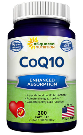 CoQ10 400mg 200 capsules aSquared Nutrition vue avant