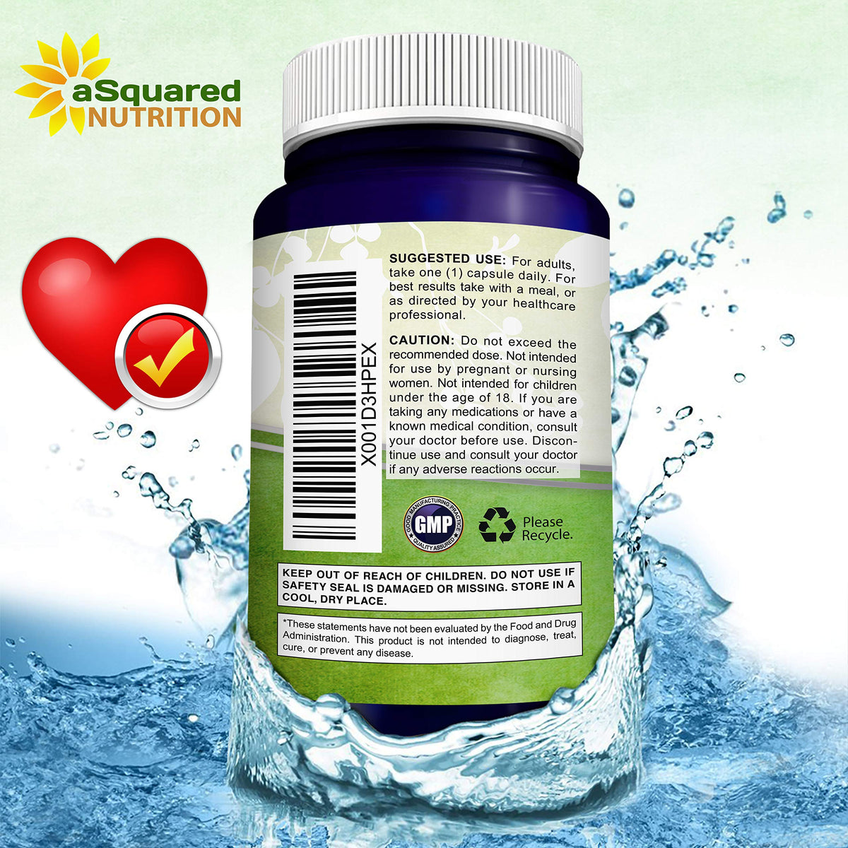 CoQ10 400mg aSquared Nutrition bottle with other supplements