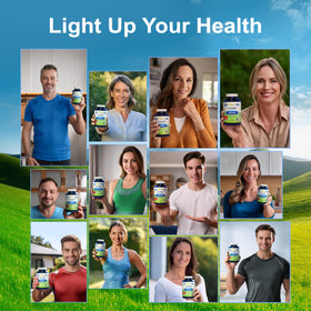 CoQ10 400mg capsules sur fond blanc