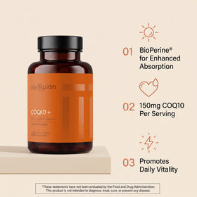 CoQ10 Olympian Labs capsules montrant le dosage sur l'étiquette