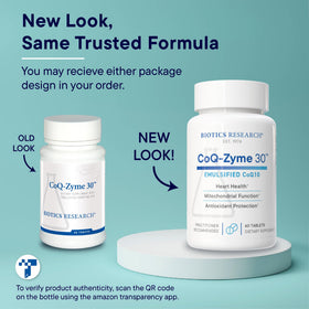 CoQZyme 30™ 30mg CoQ10 comprimé - Détails de l'emballage