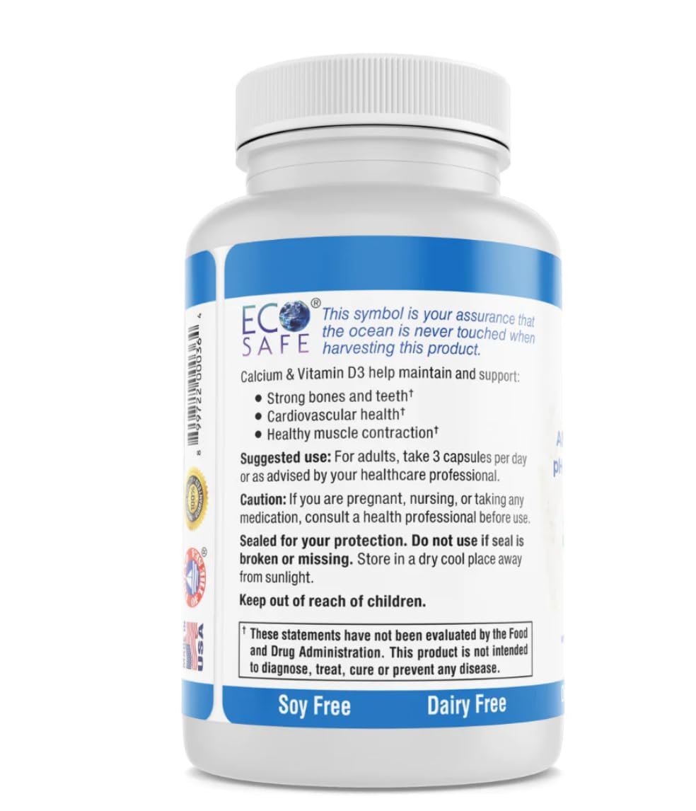 Coral White Complément Alimentaire Calcium D3 & Magnésium capsules sur une table