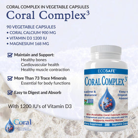 Coral White Complément Alimentaire Calcium D3 & Magnésium étiquette et dosage