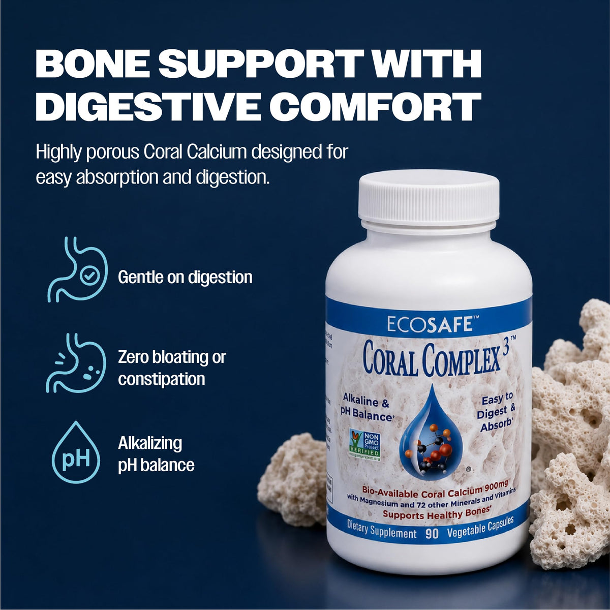 Coral White Complément Calcium 900 mg boîte vue latérale