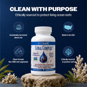 Coral White Complément Calcium 900 mg capsules sur fond blanc
