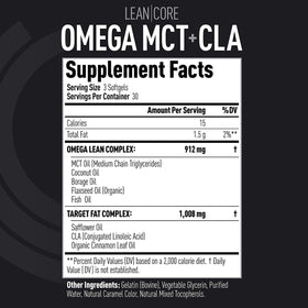 (CORE)ACTIVE Lean Omega MCT + CLA 90 gélules - gélule en gros plan