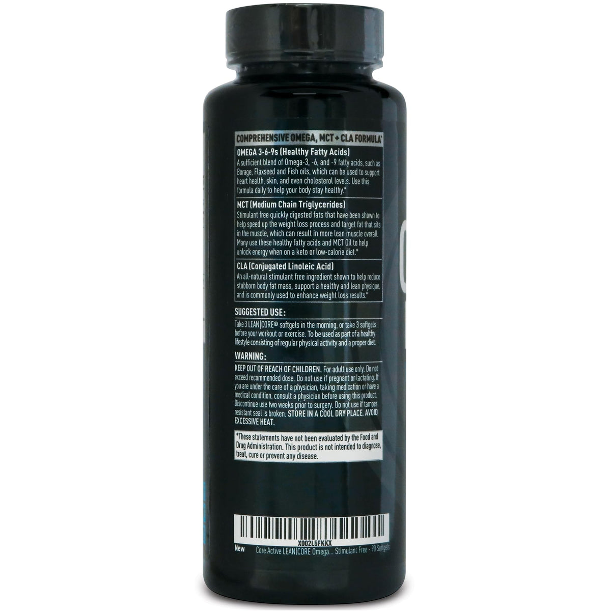 (CORE)ACTIVE Lean Omega MCT + CLA 90 gélules - gélules sur une surface blanche
