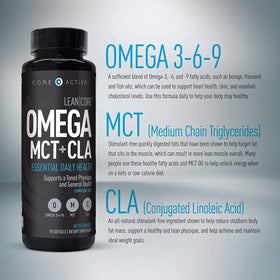(CORE)ACTIVE Lean Omega MCT + CLA 90 gélules - informations nutritionnelles sur l'emballage