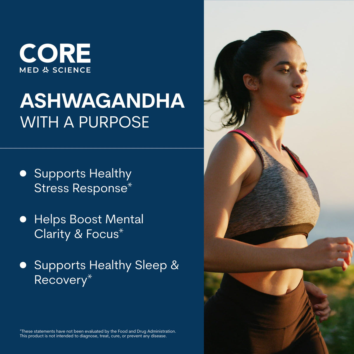 Core Med Science Ashwagandha KSM-66 600mg, capsules à l'intérieur du flacon