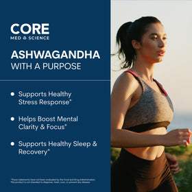 Core Med Science Ashwagandha KSM-66 600mg, capsules à l'intérieur du flacon