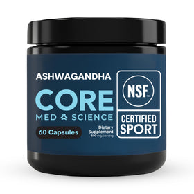 Core Med Science Ashwagandha KSM-66 600mg complément alimentaire, flacon avant