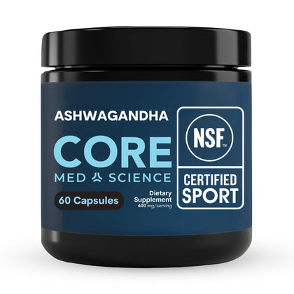 Core Med Science Ashwagandha KSM-66 600mg complément alimentaire, flacon avant
