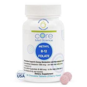 Core Med Science Methyl B12 Folate 60 lozenges front view