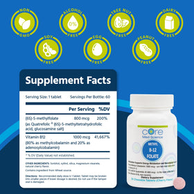 Core Med Science Methyl B12 Folate lozenge format