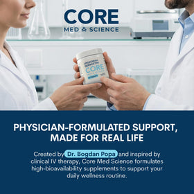 Core Med Science Vitamine C Liposomale 1000mg avec gélules sur table