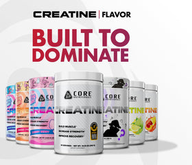 Core Nutritionals créatine monohydrate mixed in a glass