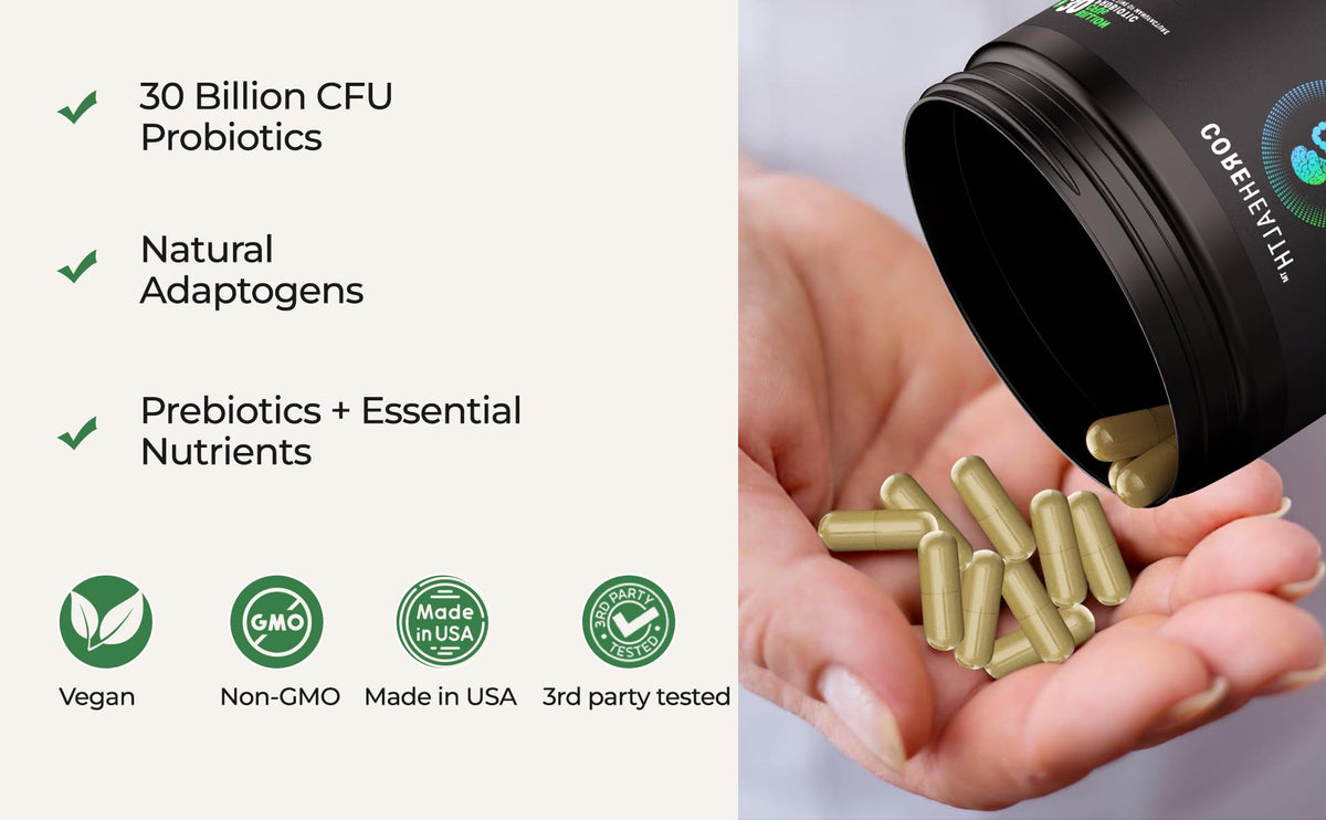 COREHEALTH Probiotique Synergie Cérébrale sur une table