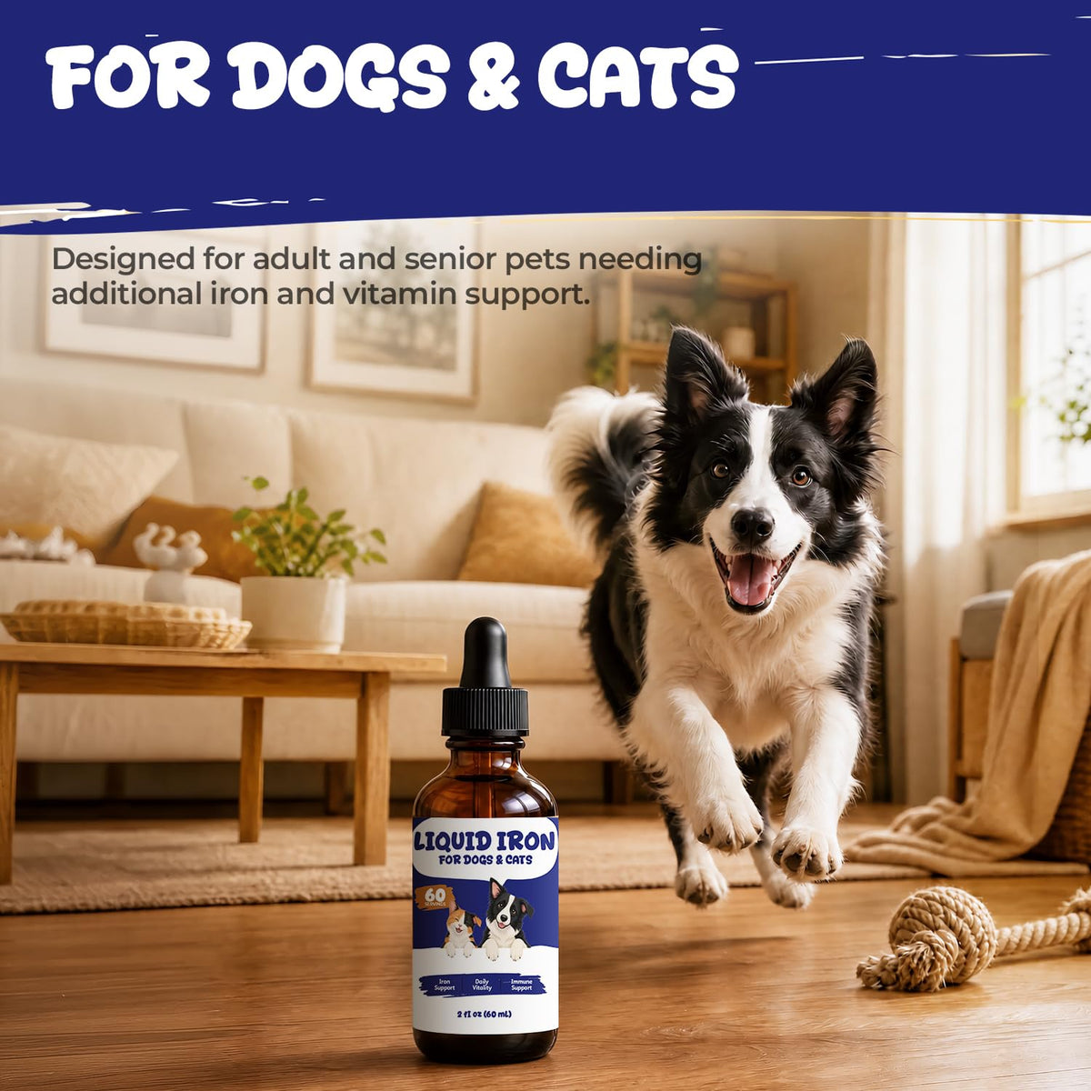 Corollaryth Fer Liquide - utilisation avec des animaux de compagnie