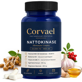 Corvael Nattokinase 20000 FU flacon de 90 capsules vue de face