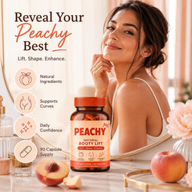 Cosmody Peachy Me BBL Pills sur une table en bois