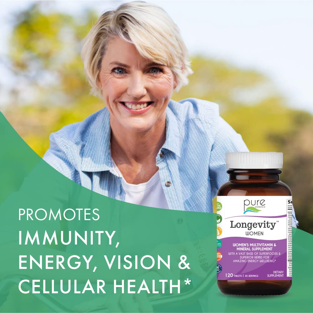 Côté de la boîte de Longevity Women's Formula, informations nutritionnelles