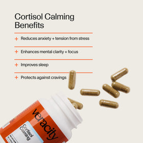 Côté du flacon de Cortisol Calming de VERACITY SELFCARE