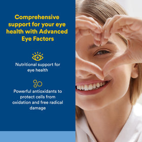 Côté du flacon de Natural Factors Advanced Eye Factors