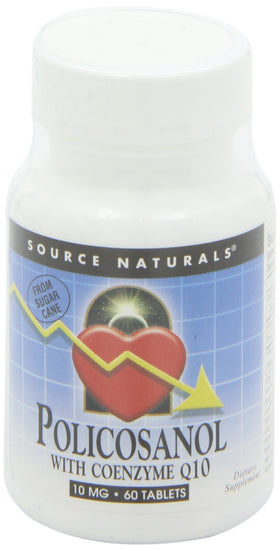 Côté du flacon Source Naturals Policosanol 10 mg