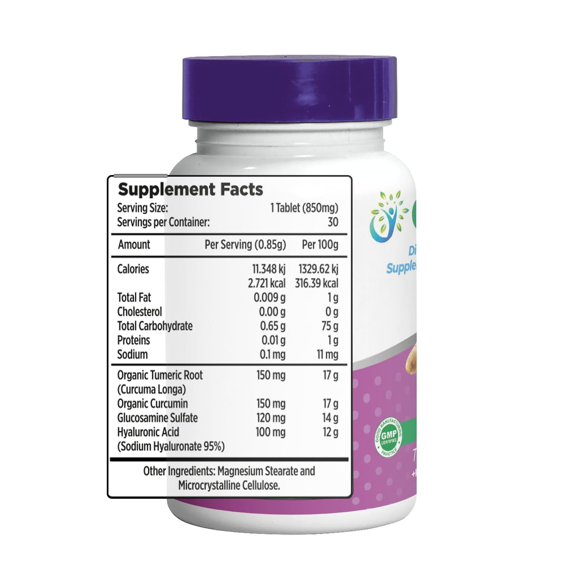 Cotiflex Capsules 850 mg montrant la taille et la forme