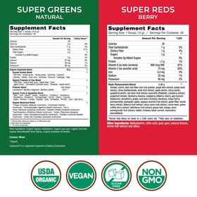 Country Farms Essential Pack Super Greens et Super Reds 739g arrière