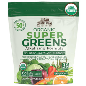 Country Farms Super Greens 495g sachet avec mélange de superaliments bio
