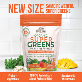 Country Farms Super Greens Ananas-Mangue en utilisation quotidienne