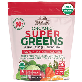 Country Farms Super Greens mélange de baies en sachet de 458g