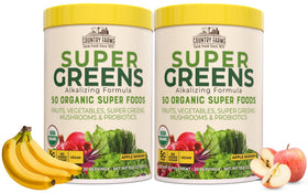 Country Farms Super Greens Poudre de Smoothie Bio 40 Portions, emballage avant