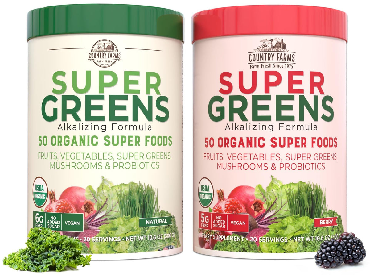 Country Farms Super Greens Power Pack 50 superfoods 839g front view