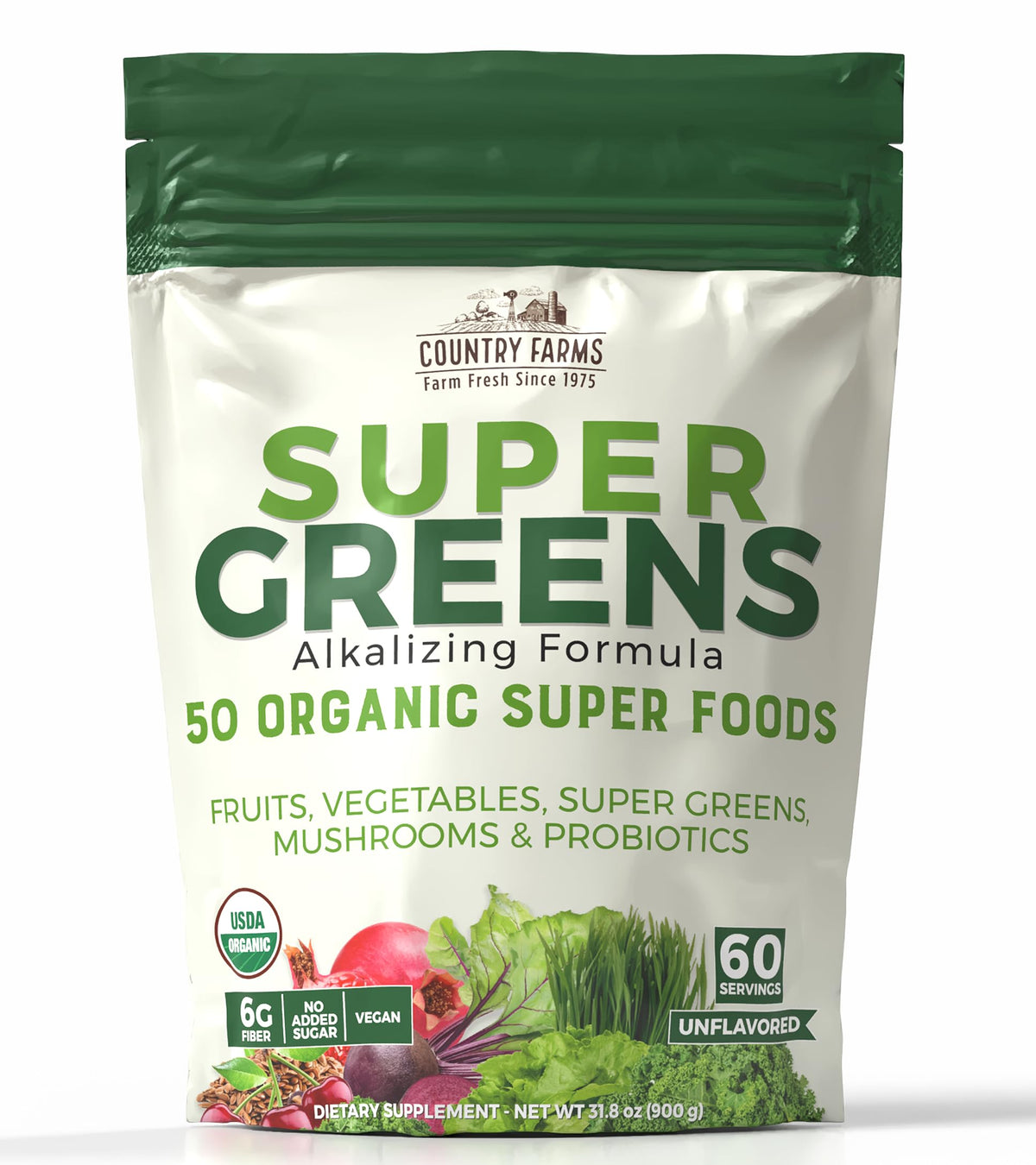 Country Farms Super Greens sachet de 900g vue de face
