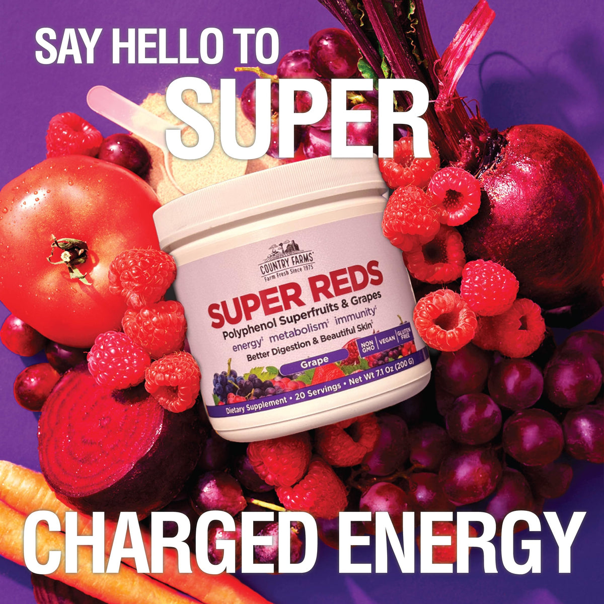 Country Farms Super Reds 272g en smoothie
