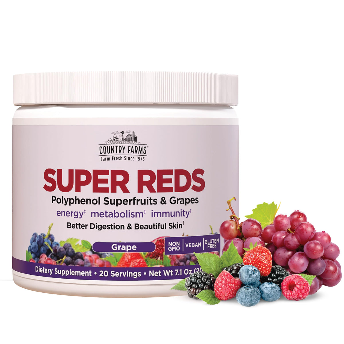 Country Farms Super Reds 272g vue de face avec étiquette