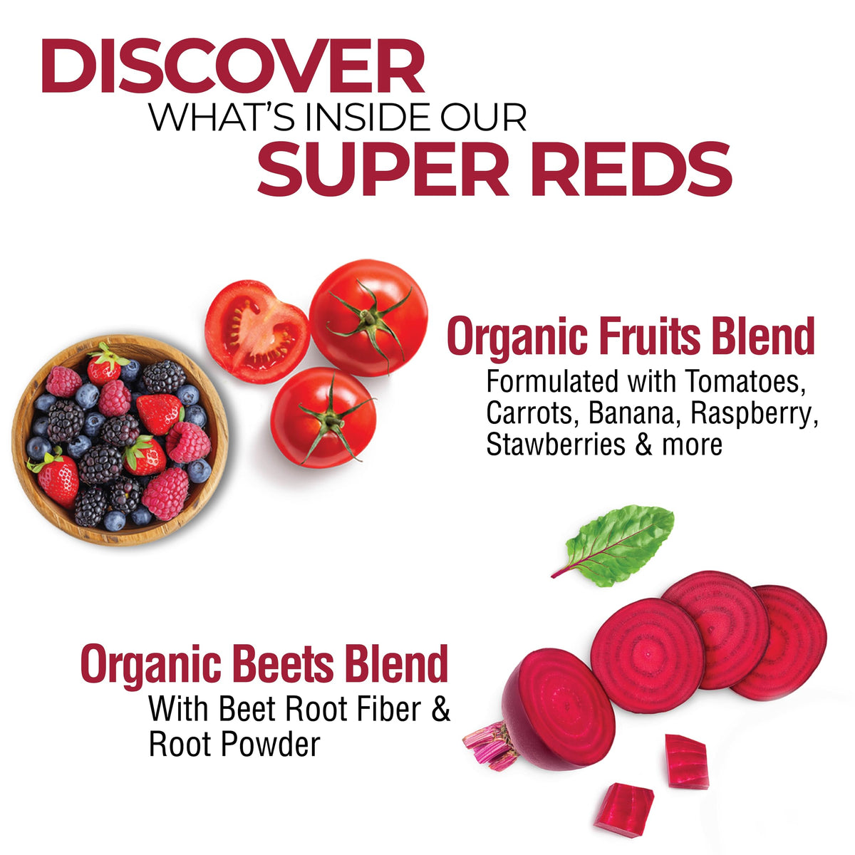 Country Farms Super Reds dans un verre mélangé avec de l'eau