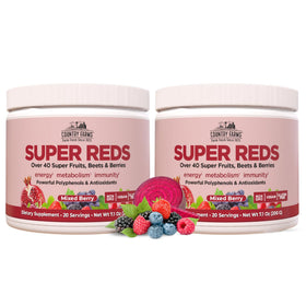 Country Farms Super Reds mélange de fruits en poudre vue de face