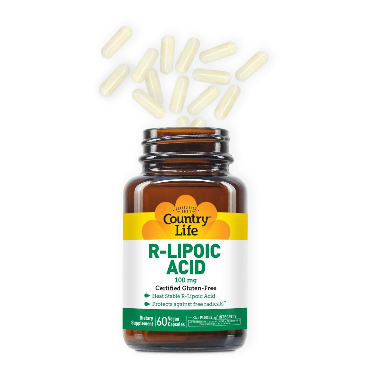 Country Life Acide Alpha-Lipoïque 300mg - bouteille ouverte