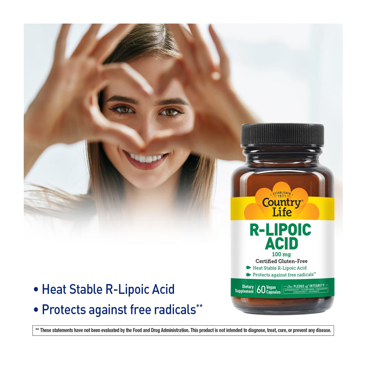 Country Life Acide Alpha-Lipoïque 300mg - vue arrière